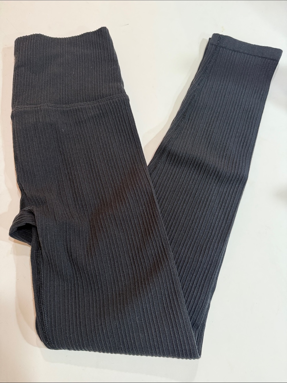 Ribbed Black Workout Leggings